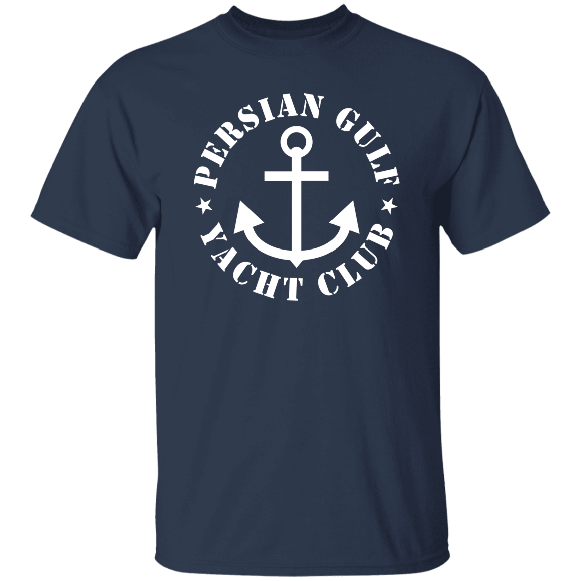 PERSIAN GULF YACHT CLUB ON WHITE DESIGN TSHIRT