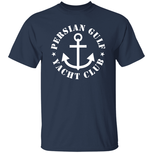PERSIAN GULF YACHT CLUB ON WHITE DESIGN TSHIRT