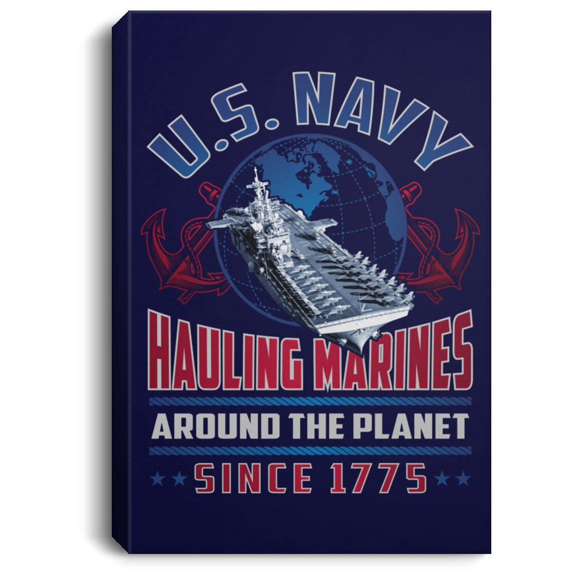 Hauling Marines around the planet Canvas Wall Art
