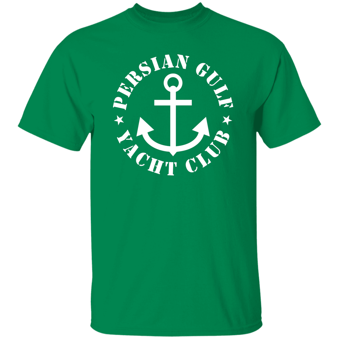 PERSIAN GULF YACHT CLUB ON WHITE DESIGN TSHIRT