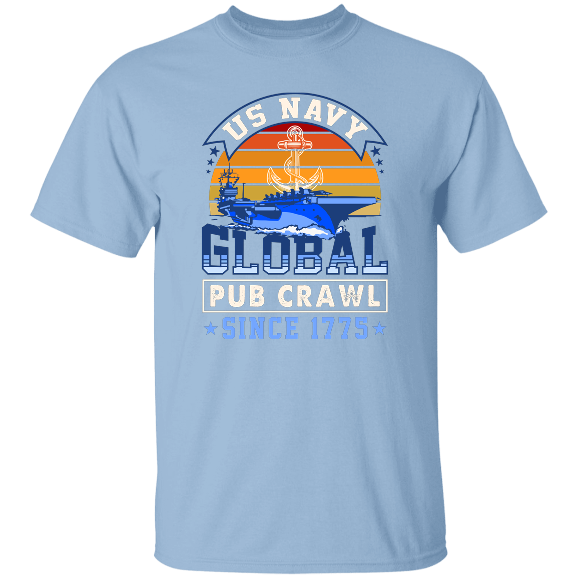 US Navy Global Pub Crawl Carrier Design on Front T-Shirt