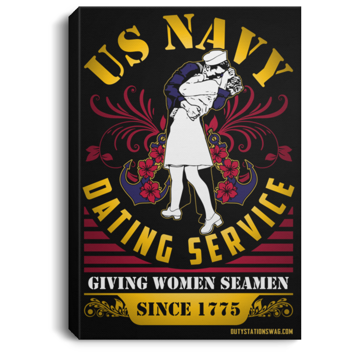 US Navy Dating Service Canvas Wall Art