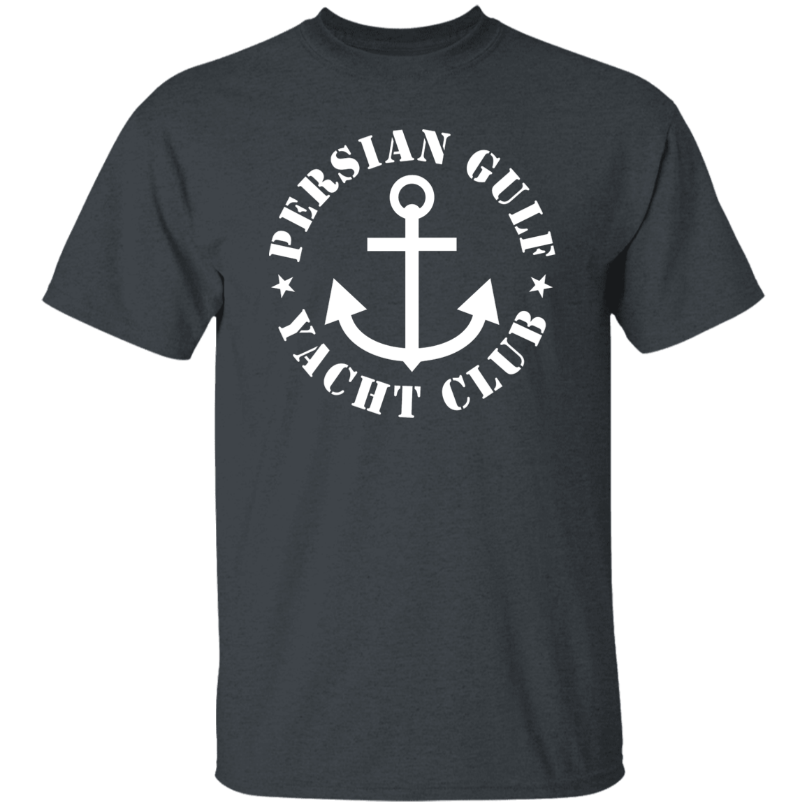 PERSIAN GULF YACHT CLUB ON WHITE DESIGN TSHIRT