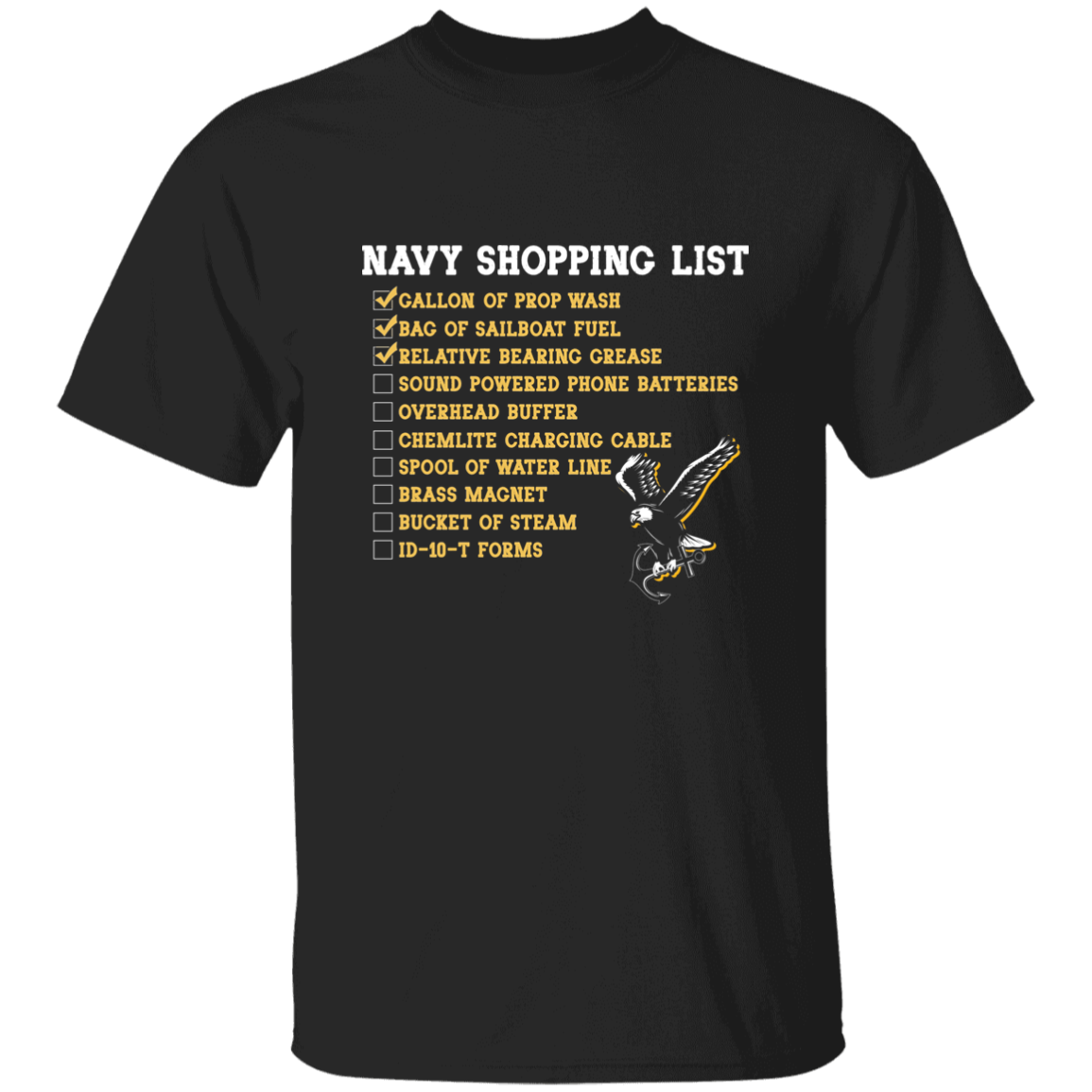 Navy Shopping List