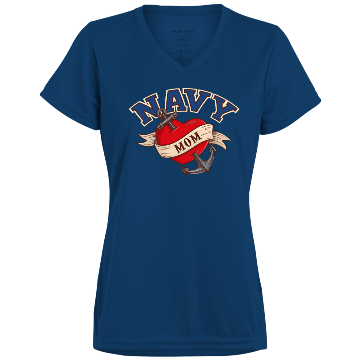 Mom Flash Tattoo Moisture Wicking V-Neck Tee