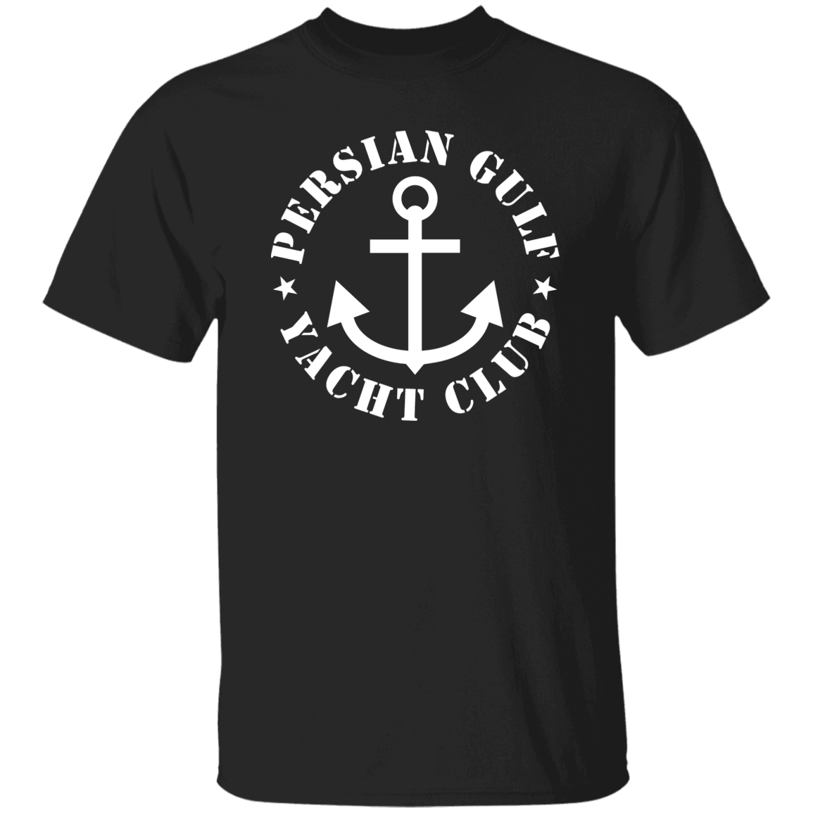 PERSIAN GULF YACHT CLUB ON WHITE DESIGN TSHIRT