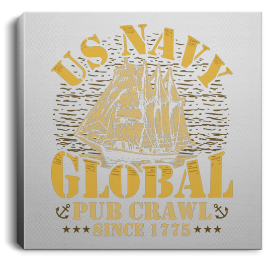 US Navy Global Pub Crawl Canvas Wall Art