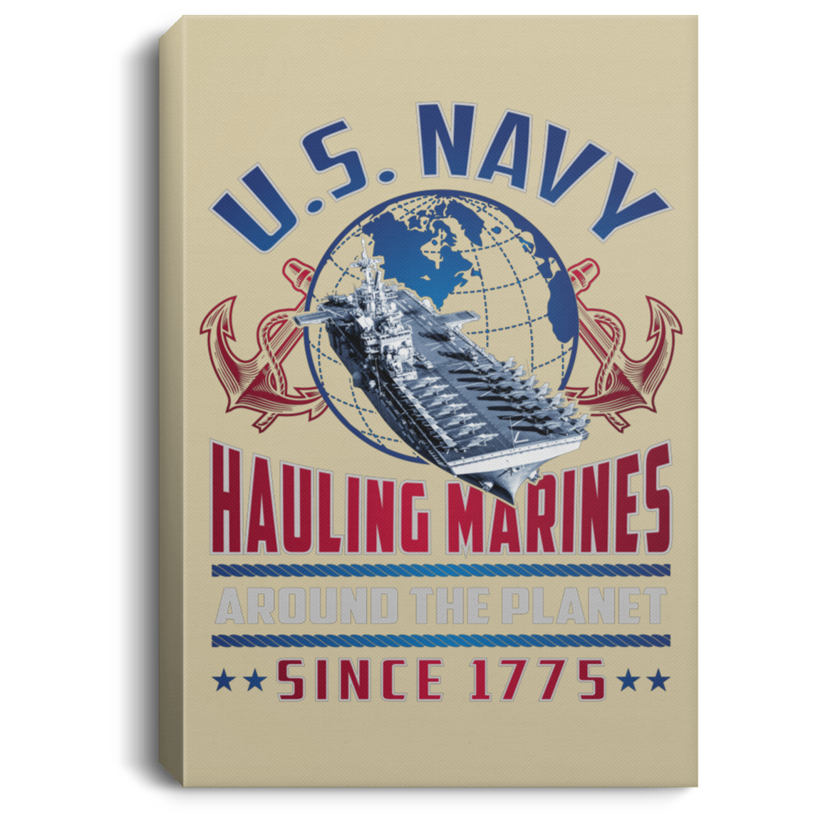 Hauling Marines around the planet Canvas Wall Art