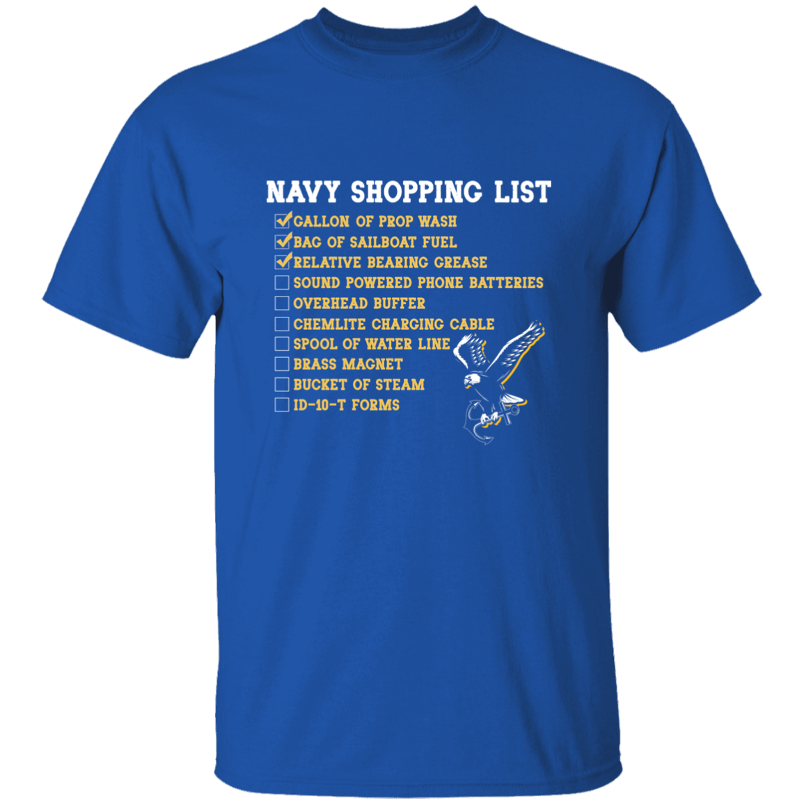 Navy Shopping List