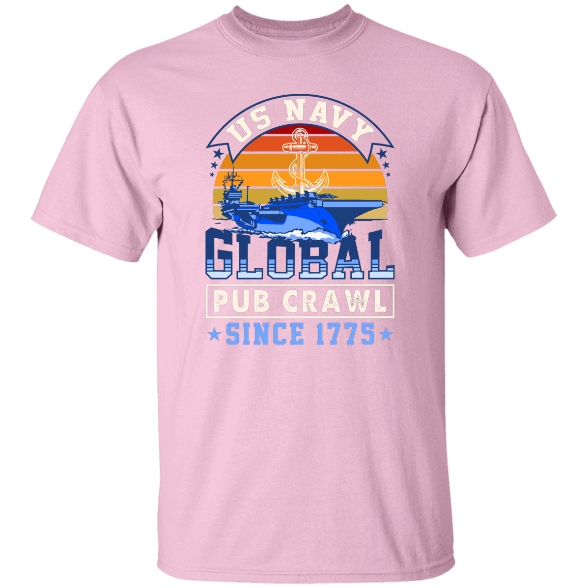 US Navy Global Pub Crawl Carrier Design on Front T-Shirt