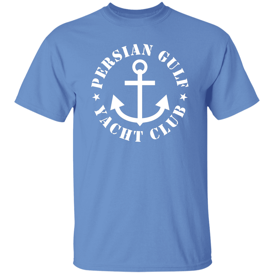 PERSIAN GULF YACHT CLUB ON WHITE DESIGN TSHIRT