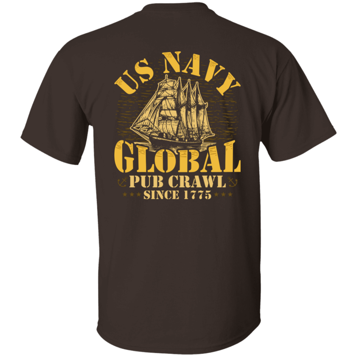 Navy Pub Crawl Design on Back