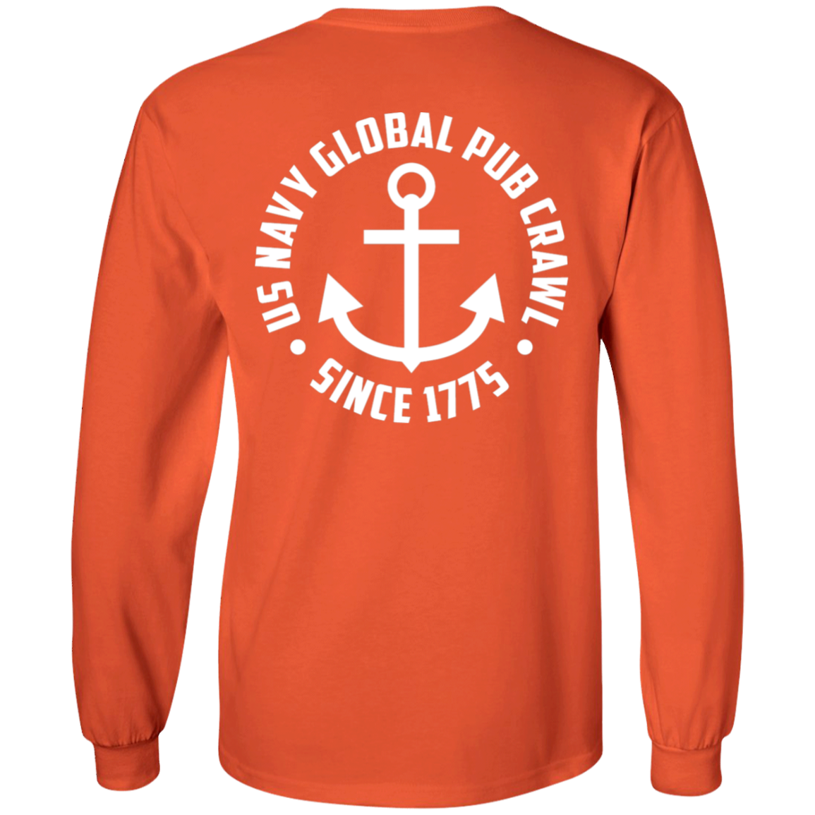 Navy Pub Crawl Anchor Design Long Sleeve