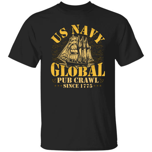 US NAVY GLOBAL PUB CRAWL SINCE 1775 TSHIRT