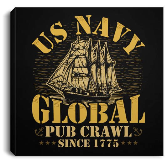 US Navy Global Pub Crawl Canvas Wall Art