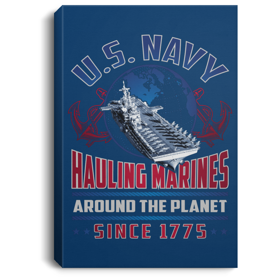 Hauling Marines around the planet Canvas Wall Art