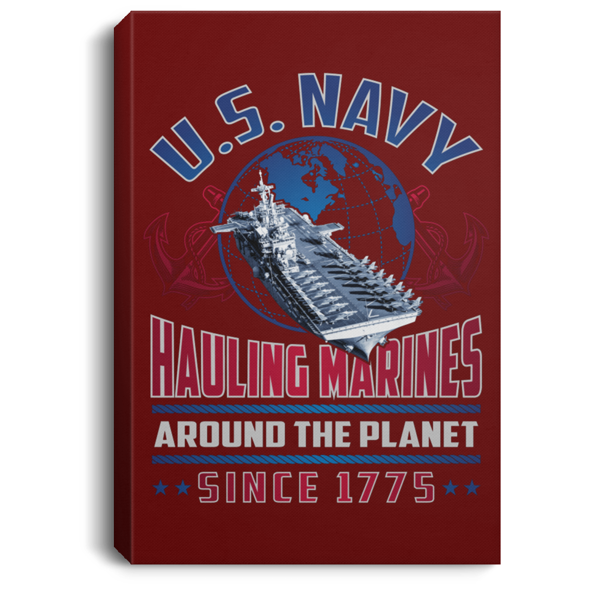 Hauling Marines around the planet Canvas Wall Art