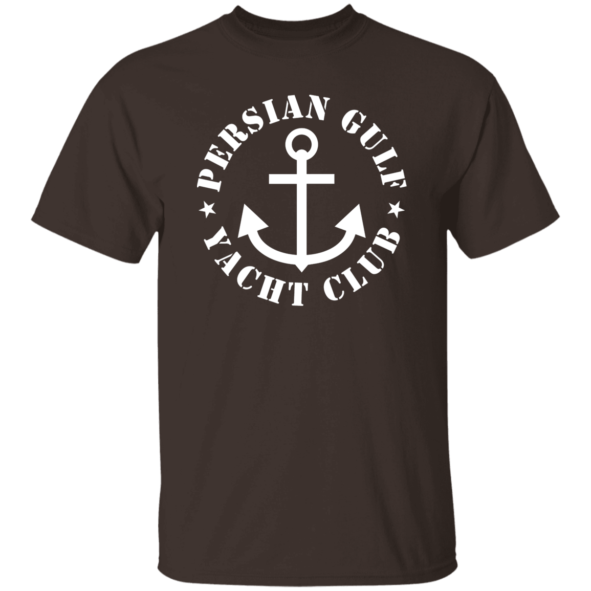 PERSIAN GULF YACHT CLUB ON WHITE DESIGN TSHIRT