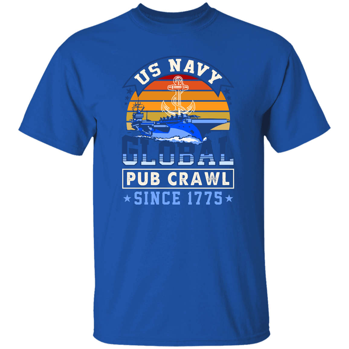 US Navy Global Pub Crawl Carrier Design on Front T-Shirt