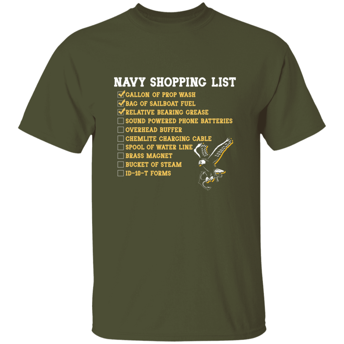Navy Shopping List