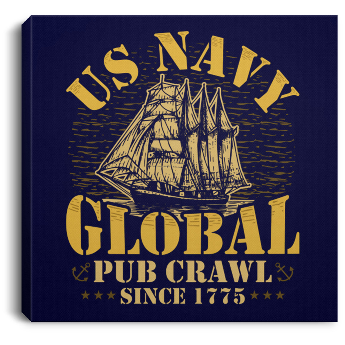 US Navy Global Pub Crawl Canvas Wall Art