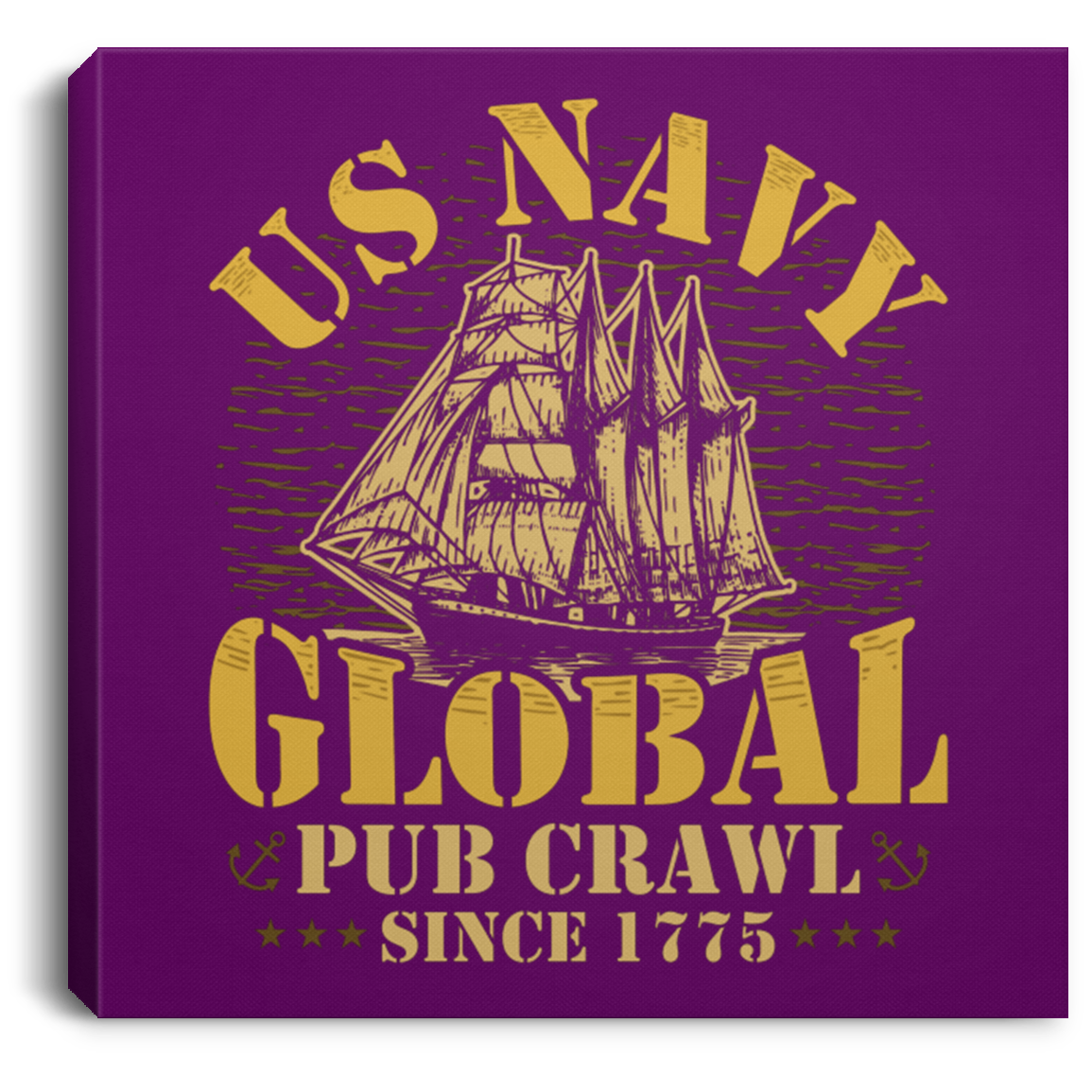 US Navy Global Pub Crawl Canvas Wall Art