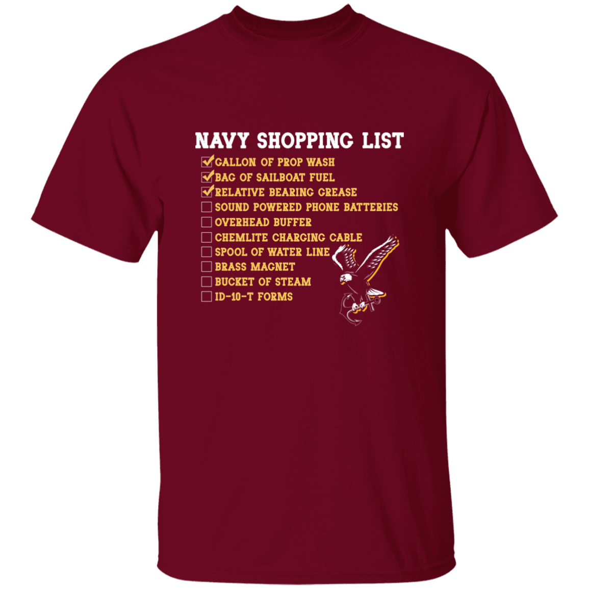 Navy Shopping List