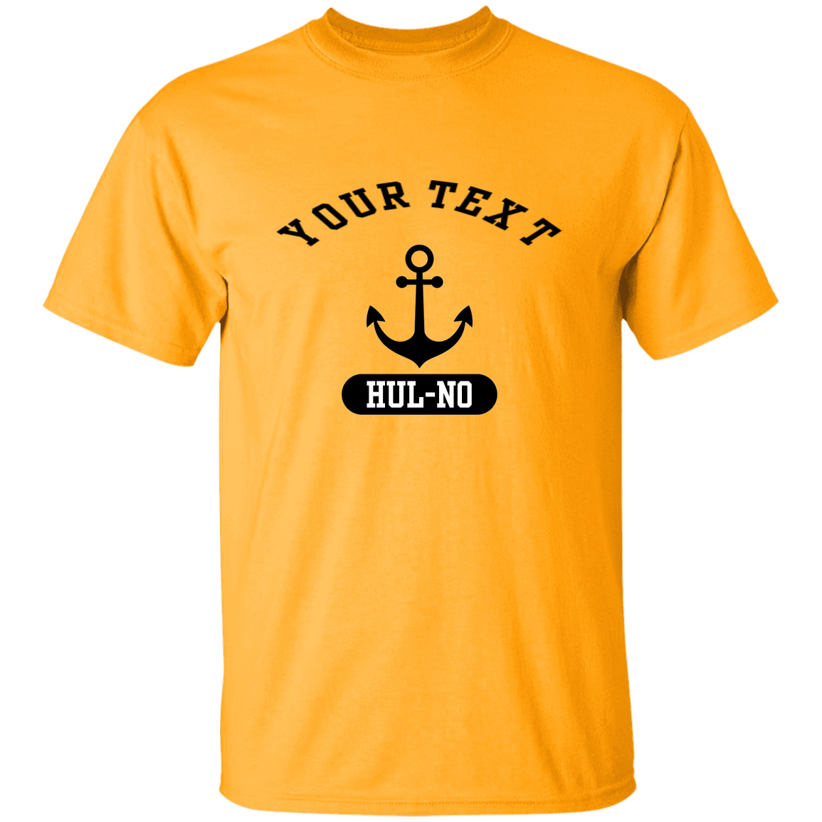 Customizable Black Anchor T-Shirt